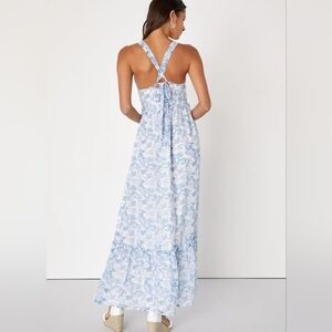 Floral Blue Maxi Dress